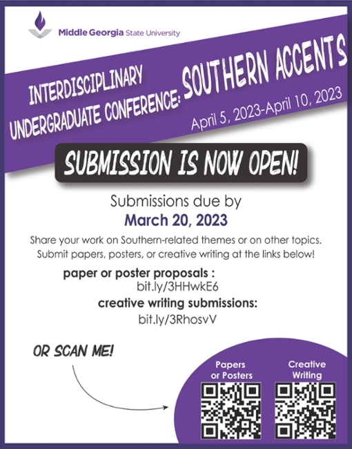 Interdisciplinary Undergraduate Conference student proposal flyer.